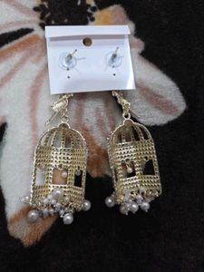 Exquisite Birdcage Jhumka Earrings