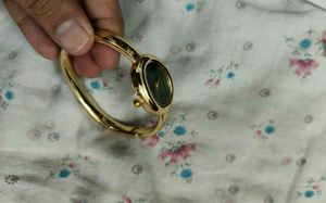 Vintage Gold Green Dial Watch