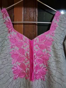 Elegant festive satin kurta and salwar