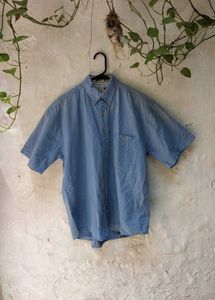Light Blue Short Sleeve Button-Up Shirt