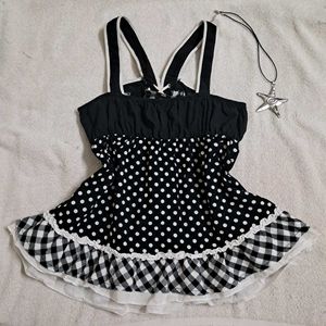 Y2K Vintage Gothic Princess Babydoll Top