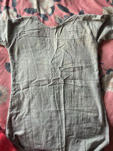 Gray colour Straight kurta