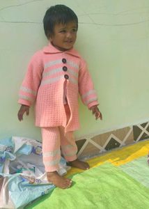 Cute Pink Sweater Set for Girls