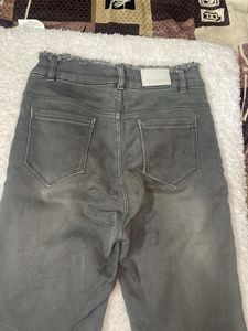 Grey Washed Denim Jeans