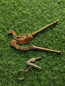 Vintage Peacock Nutcracker &amp; Keychain free