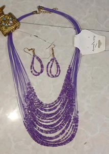 Beaded Necklace &amp; Earring Set