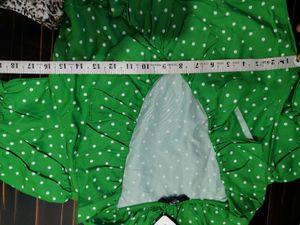 Green Polka Dot Wrap Dress