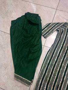 Green party wear Kurta Set with Dupatta