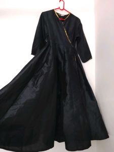 Elegant Black Angrakha Kurta