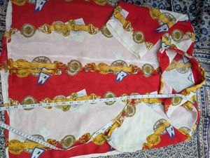 Vintage Print Button-Up Shirt