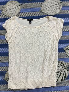 beige lace  top