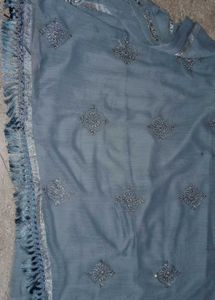 New Saree For Women With Unstitched Blouse 🩶✨