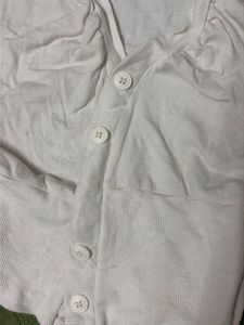 White Cropped Cardigan