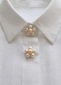 Set of 5 Pearl Flower Embellishments