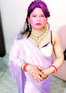 Lilac Satin Saree with Embellished Border