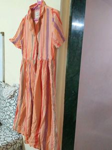 Long Over Coat Wear/ Simple One Piece Type Dress.