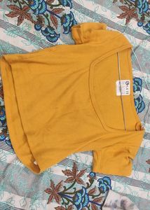 Mustard Yellow  Crop Top