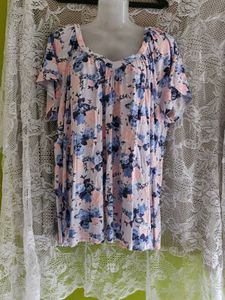 Floral Print Short Sleeve Top