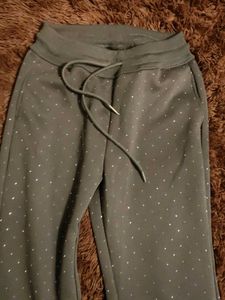 Sparkly Gray Flared Pants