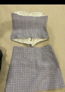 Chic Tweed Corset &amp; Skirt Set