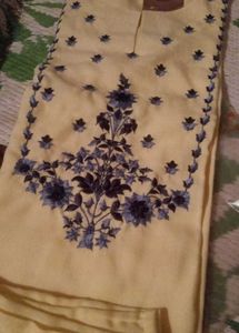 Anouk Women Yellow Floral Yoke Design Regular