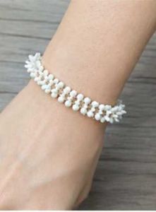 Delicate White Beaded Bracelet