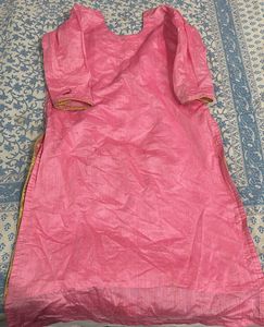 Beautiful Pink Embellished Kurta set with garara a