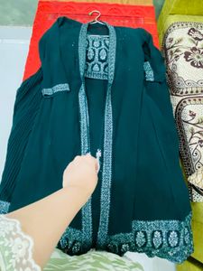 skirt dress with longline shrug