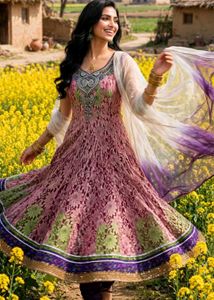 Elegant Kurta anarkali Set with Dupatta