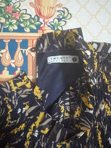 Formal Floral Smocked High Neck Blouse
