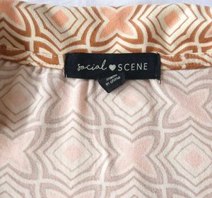 Peach Patterned Crop Top