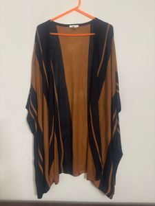 H&amp;M Women's Striped Open Front Kimono
