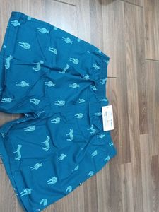 Blue Zebra Print Boxer Shorts