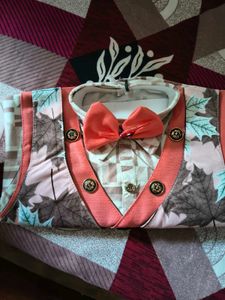 Cute Boys' Printed Shirt with Vest and Bowtie