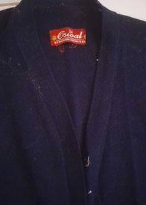 Classic Blue Cardigan with FLAWS