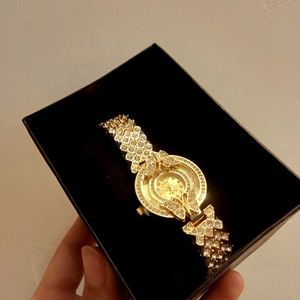 Exquisite Gold Tone Crystal Watch