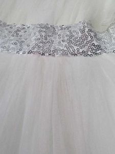 Elegant White Tulle Bridal Lehenga