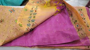 Handwork Kanjeevaram Pink Saree