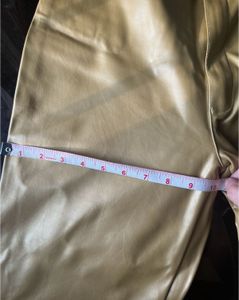 vintage Y2K gold leather pants