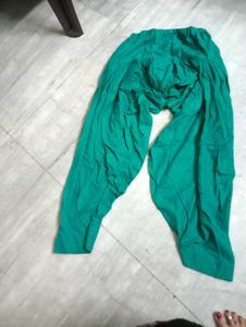 Teal and Light Green Kurta with Gold Print Combo F