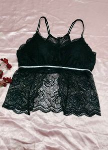 Black Lace Camisole Top