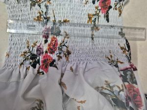 Floral Print Maxi Dress with Tulle Skirt