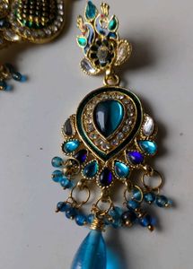 Exquisite Peacock Design Necklace &amp; Earrings