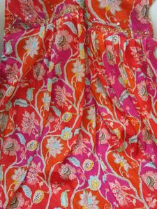 Multicolored Pink Kurti With Sequence Work