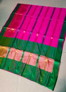 Beautiful Rose Colour Cotton Silk Saree