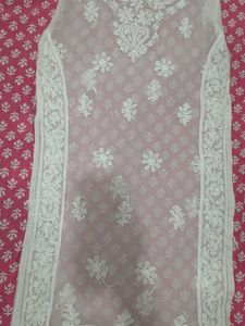 Elegant White Chikankari Kurta