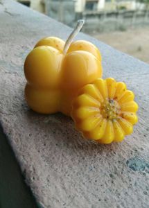 Unique Yellow Bubble Candle