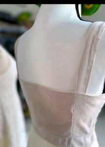 Chic Cream Tulle Layered Dress