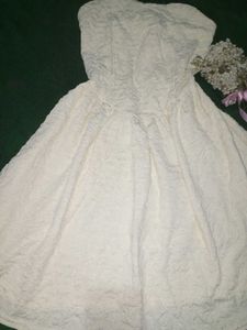 White Strapless Mini Dress