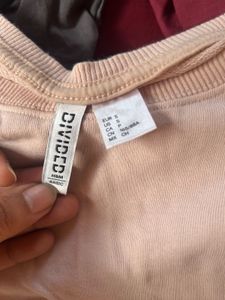 H&amp;M Baby Pink Long Sweatshrit Dress